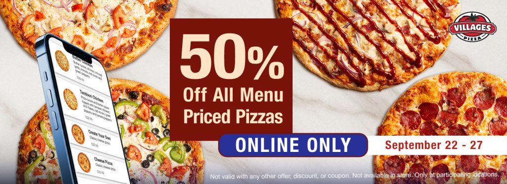 Banner ad for pizza company